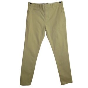 Five Four Lester Slim Fit Khaki Chino Pants Mens 32 Tan Army Cloth Cotton Twill